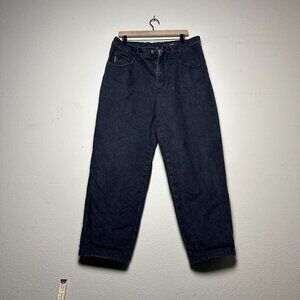 VTG AX Armani Exchange Designer Denim Men 36x29 Jeans Pants Light Black Italy
